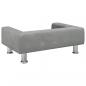 Preview: Hundebett Hellgrau 70x45x26,5 cm Samt