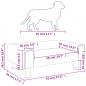 Preview: Hundebett Hellgrau 70x45x26,5 cm Samt