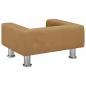 Preview: Hundebett Braun 50x40x26,5 cm Samt