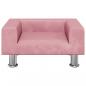 Preview: Hundebett Rosa 50x40x26,5 cm Samt