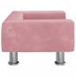 Preview: Hundebett Rosa 50x40x26,5 cm Samt