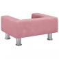 Preview: Hundebett Rosa 50x40x26,5 cm Samt