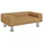 Preview: Hundebett Braun 70x45x26,5 cm Samt