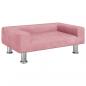 Preview: Hundebett Rosa 70x45x26,5 cm Samt