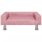 Preview: Hundebett Rosa 70x45x26,5 cm Samt