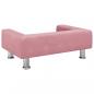 Preview: Hundebett Rosa 70x45x26,5 cm Samt