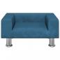 Preview: Hundebett Blau 50x40x26,5 cm Samt