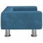 Preview: Hundebett Blau 50x40x26,5 cm Samt