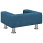 Preview: Hundebett Blau 50x40x26,5 cm Samt