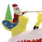 Preview: Aufblasbarer Weihnachtsmann mit Rentieren LED 145 cm