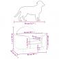 Preview: Hundebett Blau 66x40x45 cm Samt