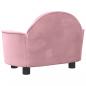 Preview: Hundebett Rosa 66x40x45 cm Samt