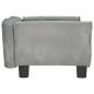 Preview: Hundebett Hellgrau 70x45x30 cm Samt