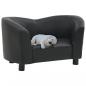 Preview: ARDEBO.de - Hundesofa Schwarz 67x41x39 cm Kunstleder 