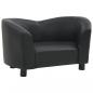 Preview: Hundesofa Schwarz 67x41x39 cm Kunstleder 