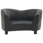 Preview: Hundesofa Schwarz 67x41x39 cm Kunstleder 