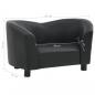 Preview: Hundesofa Schwarz 67x41x39 cm Kunstleder 