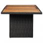 Preview: Garten-Esstisch Schwarz 200x100x74 cm Poly Rattan 