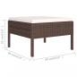 Preview: 2-tlg. Garten-Lounge-Set mit Auflagen Poly Rattan Braun