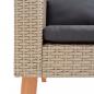 Preview: 3-Sitzer-Gartensofa mit Auflagen Poly Rattan Beige