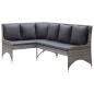 Preview: ARDEBO.de - Garten-Ecksofas 2 Stk. Poly Rattan Grau