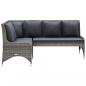 Preview: Garten-Ecksofas 2 Stk. Poly Rattan Grau