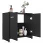 Preview: Badezimmerschrank Schwarz 60x33x61 cm Holzwerkstoff