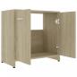 Preview: Badezimmerschrank Sonoma-Eiche 60x33x61 cm Holzwerkstoff