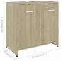 Preview: Badezimmerschrank Sonoma-Eiche 60x33x61 cm Holzwerkstoff