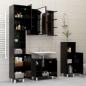 Preview: Bad-Spiegelschrank Schwarz 80x20,5x64 cm Holzwerkstoff