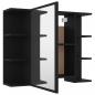 Preview: Bad-Spiegelschrank Schwarz 80x20,5x64 cm Holzwerkstoff