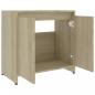 Preview: Badezimmerschrank Sonoma-Eiche 60x33x61 cm Holzwerkstoff