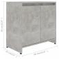 Preview: Badezimmerschrank Betongrau 60x33x61 cm Holzwerkstoff