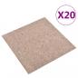 Preview: ARDEBO.de - Teppichfliesen 20 Stk. 5 m² 50x50 cm Beige