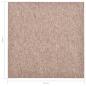 Preview: Teppichfliesen 20 Stk. 5 m² 50x50 cm Beige