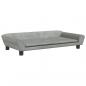 Preview: Hundebett Hellgrau 100x50x21 cm Samt