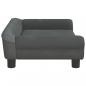 Preview: Hundebett Dunkelgrau 70x48x22 cm Samt