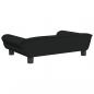 Preview: Hundebett Schwarz 70x48x22 cm Samt