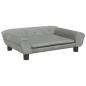 Preview: Hundebett Hellgrau 70x48x22 cm Samt