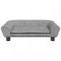 Preview: Hundebett Hellgrau 70x48x22 cm Samt