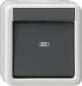 Preview: ARDEBO.de Gira 010630 Wippschalter, 10 A, 250 V~, Universal Aus Wechselschalter, Wassergeschützt Aufputz System IP 44, grau