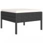 Preview: 2-tlg. Garten-Lounge-Set mit Auflagen Poly Rattan Schwarz