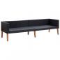 Preview: 3-Sitzer-Gartensofa mit Auflagen Poly Rattan Schwarz