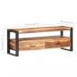 Preview: TV-Schrank 120x35x45 cm Massivholz Honigfarben