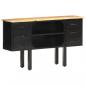 Preview: Sideboard 110x30x65 cm Raues Mango-Massivholz und Stahl   