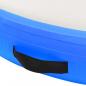 Preview: Aufblasbares Gymnastik-Kissen mit Pumpe 100x100x10 cm PVC Blau