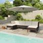 Preview: ARDEBO.de - 6-tlg. Garten-Lounge-Set mit Auflagen Poly Rattan Braun