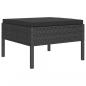 Preview: 6-tlg. Garten-Lounge-Set mit Auflagen Poly Rattan Schwarz