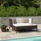 Preview: ARDEBO.de - 4-tlg. Garten-Lounge-Set mit Auflagen Poly Rattan Braun