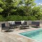 Preview: ARDEBO.de - 9-tlg. Garten-Lounge-Set mit Auflagen Poly Rattan Grau